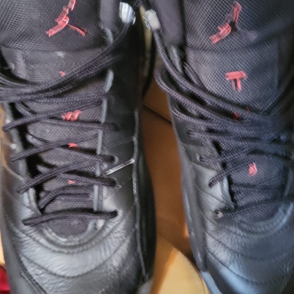 Jordan Red and Black High-Top Sneakers